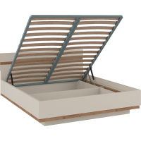 Кровать Адель (МебельМаркет) с подъемным механизмом Кашемир/Дуб Табачный Крафт 120